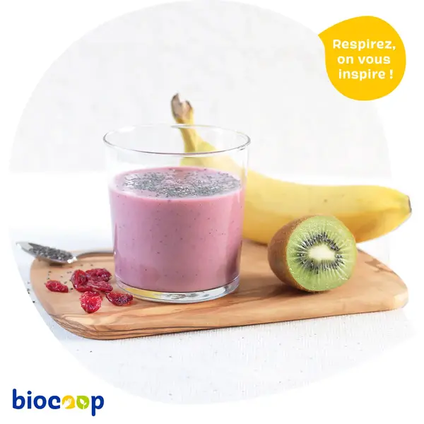 Smoothie kefir et cranberries